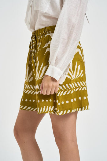 Short donna fantasia floreale lime - 3