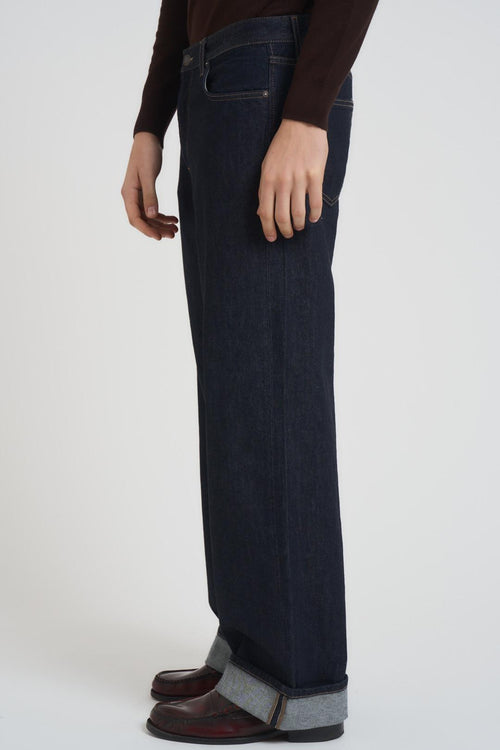 Jeans uomo wide fit denim scuro - 2