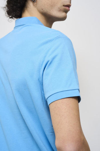 Light blue and yellow men's polo shirt - 5