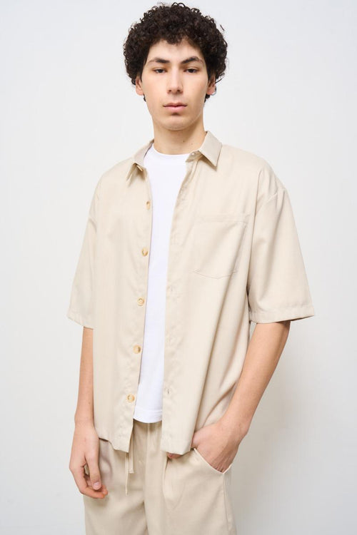 Camicia uomo crema