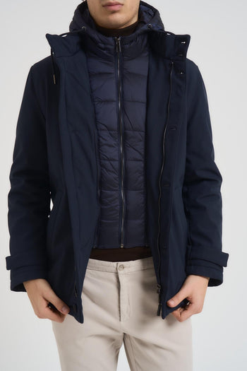 Giubbotto uomo con cappuccio blu notte - 6