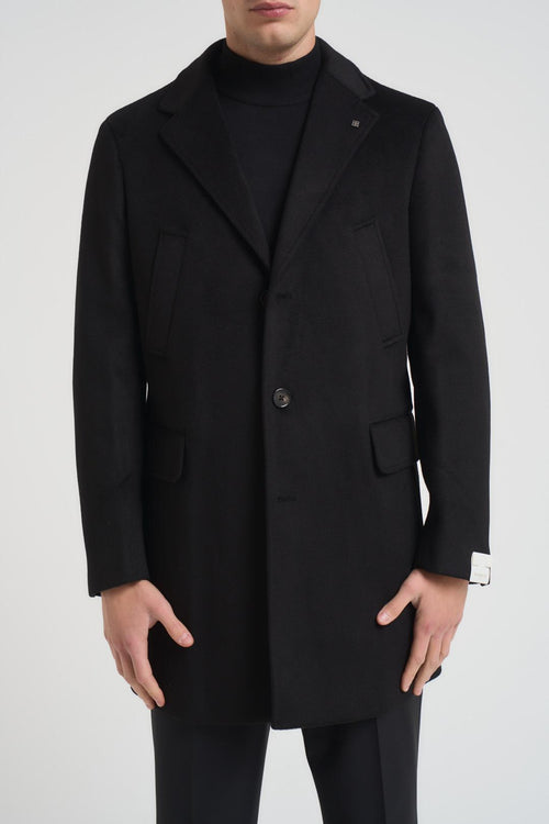 Cappotto uomo monopetto nero