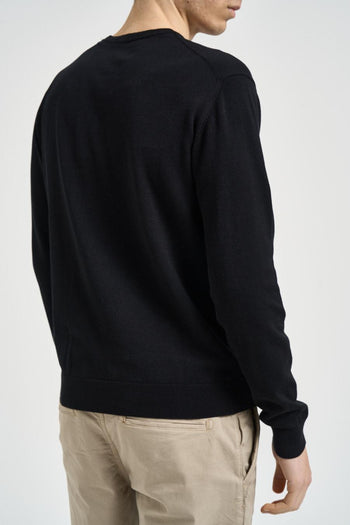Maglia uomo girocollo nera - 3
