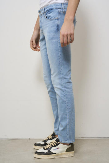 Jeans uomo skinny in denim chiaro - 3