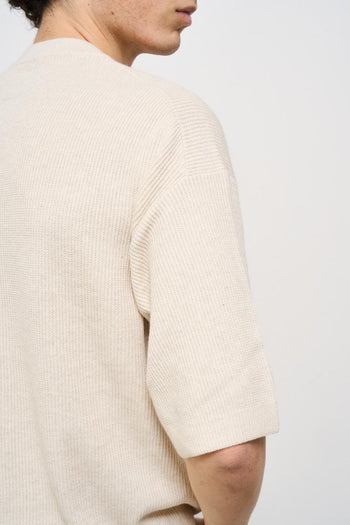 T-shirt uomo girocollo crema - 6