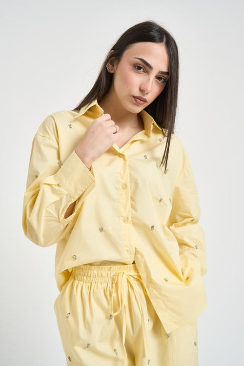 Completo donna con strass giallo<BR/> - 2