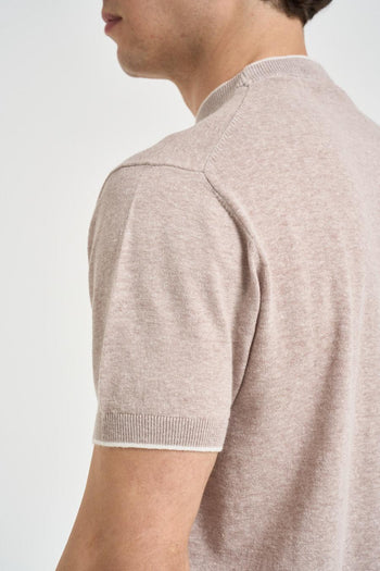 Maglia uomo a maniche corte tortora - 4