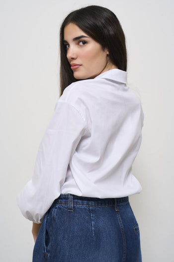 Women's wide white shirt - 4