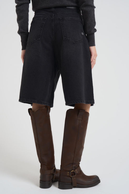 Bermuda donna ampio nero - 2