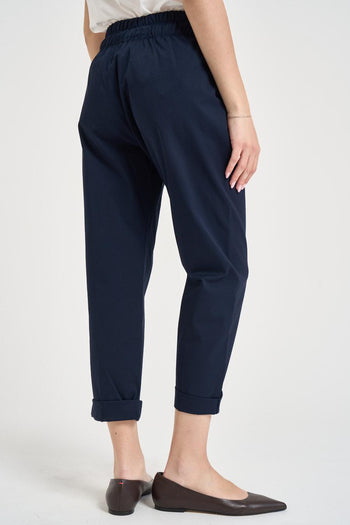 Pantalone donna cropped blu - 4