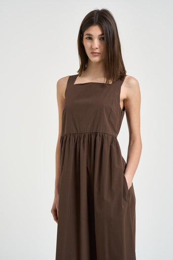 Abito donna lungo marrone - 3