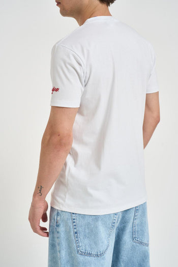 T-shirt uomo con stampa bianca - 3