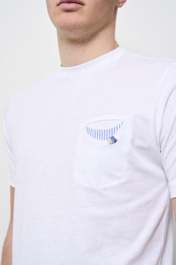T-shirt uomo girocollo bianca - 3