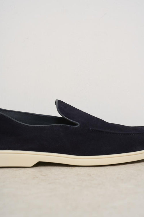 Men's blue suede moccasin - 2