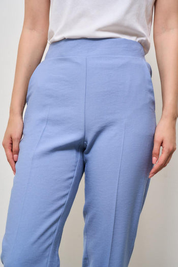 Pantalone donna a sigaretta celeste - 7