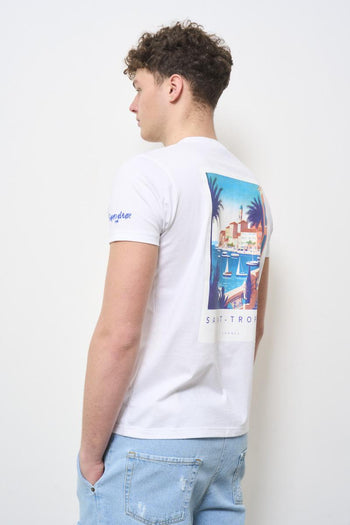 Men's white crew neck t-shirt - 4