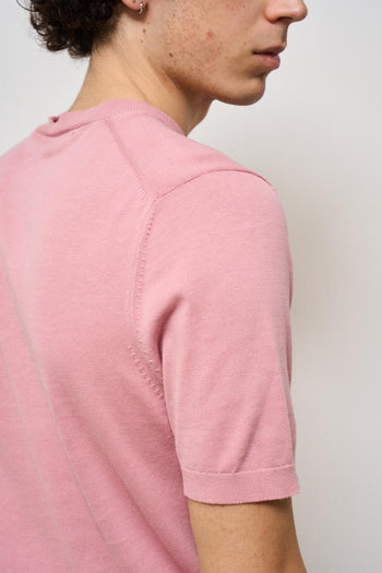 T-shirt uomo in maglia rosa - 5