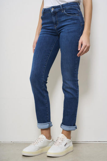 Jeans donna skinny in denim scuro - 3