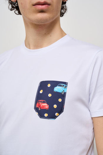 T-shirt uomo girocollo bianca - 3
