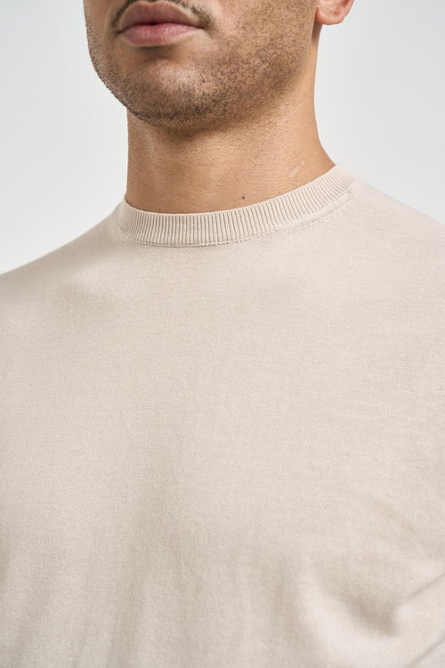T-shirt uomo in maglia panna - 2