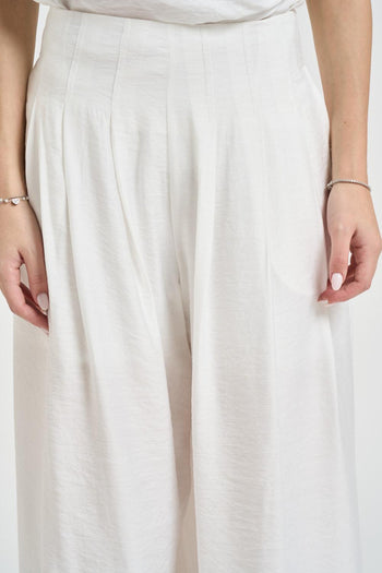 Pantalone donna ampio bianco - 5