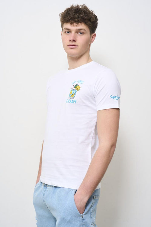 T-shirt uomo girocollo bianca - 2