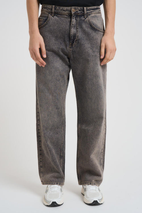 Jeans uomo wide fit grigio