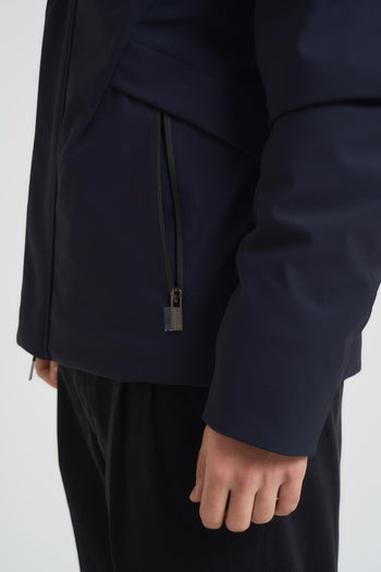 Giubbotto uomo con cappuccio blu - 5