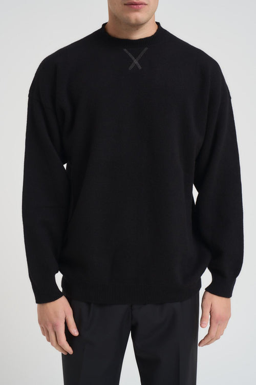 Maglia uomo girocollo nera