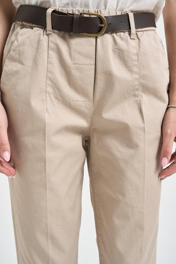 Pantalone donna regular beige - 5