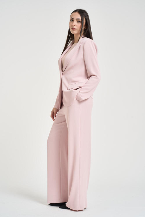 Abito donna monopetto rosa cipria - 2