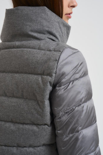 Piumino donna trapuntato grigio - 5