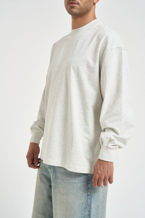 Felpa uomo girocollo grigio chiaro