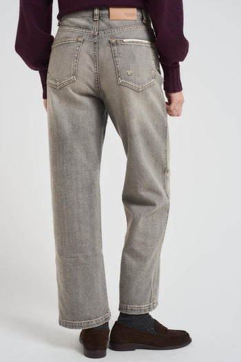 Jeans donna dritto grigio chiaro - 3