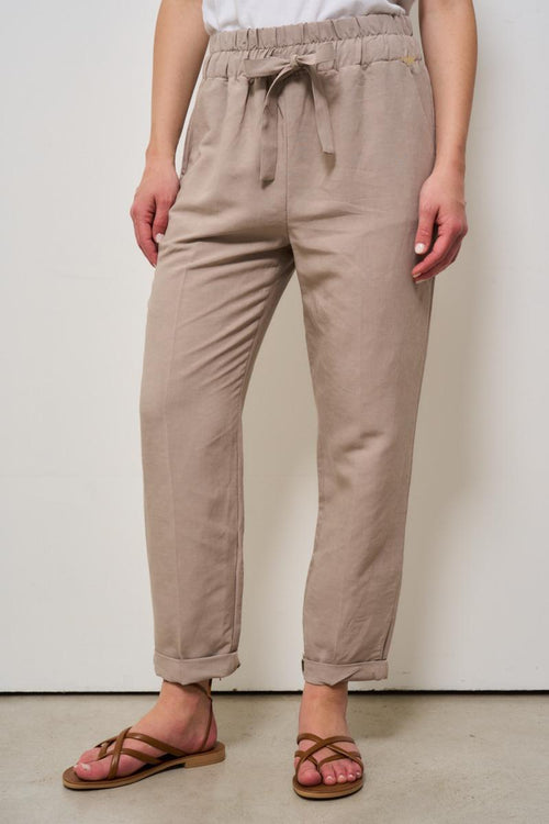 Pantalone donna regular tortora - 2