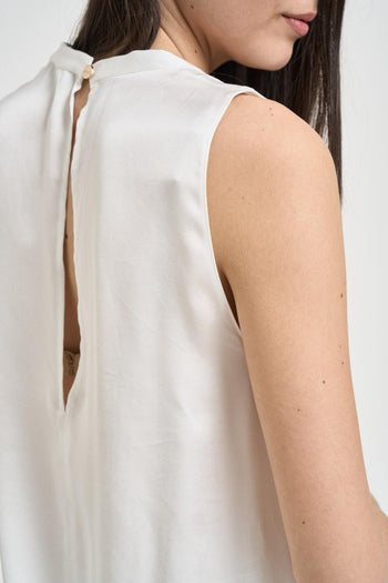 Top donna smanicato bianco - 4
