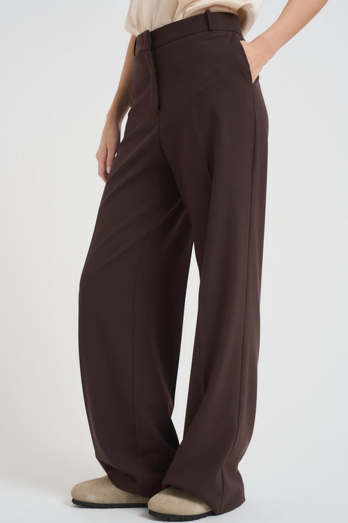 Pantalone a palazzo donna marrone - 2