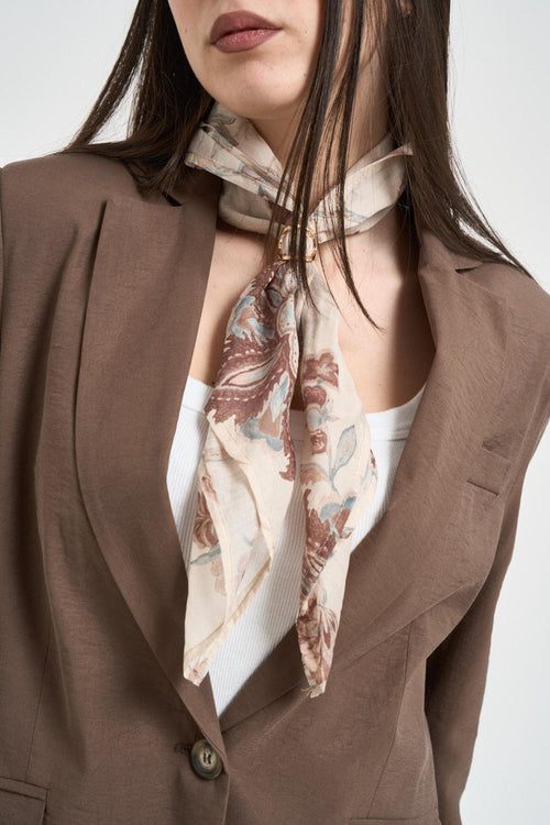 Giacca donna monopetto marrone - 2