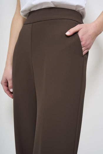 Pantalone donna a palazzo marrone - 4
