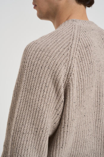 Maglia uomo girocollo beige - 5