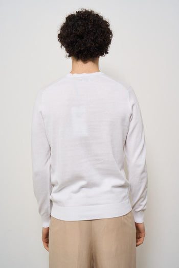Maglia uomo girocollo bianca - 4