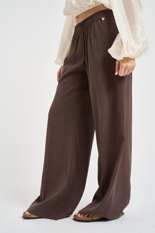 Pantalone donna fluido marrone - 2