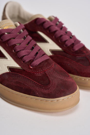 Sneakers donna in suede bordeaux - 3