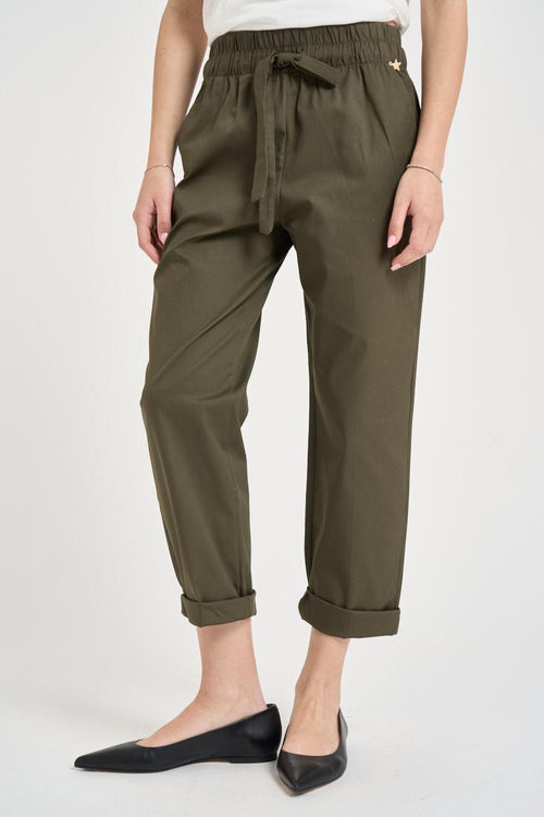 Pantalone donna cropped verde - 2