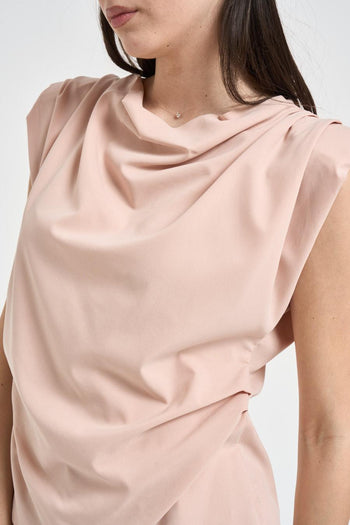 Abito con blusa e pantalone rosa cipria - 3