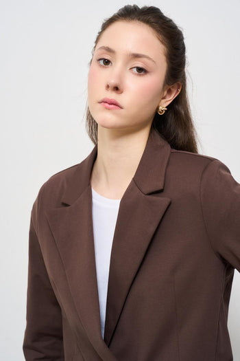 Giacca donna doppiopetto marrone - 3