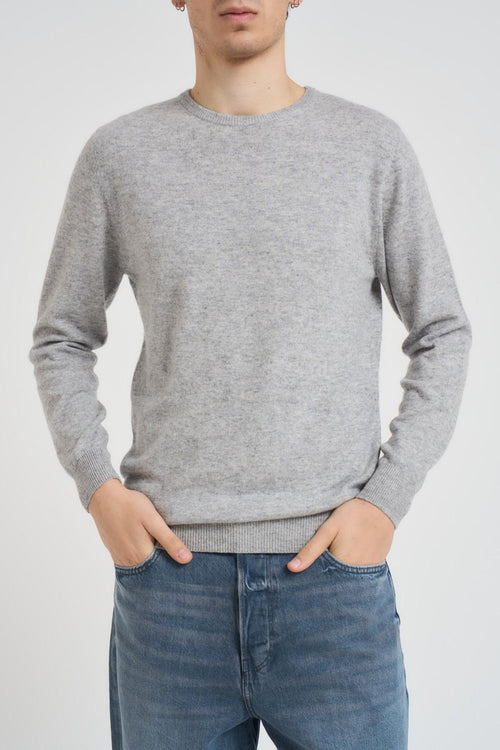 Maglia uomo girocollo grigio chiaro