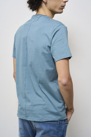 T-shirt uomo girocollo celeste - 4