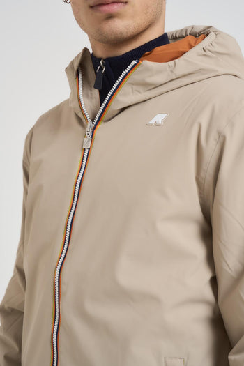 Giubbotto uomo double face beige e arancione - 3