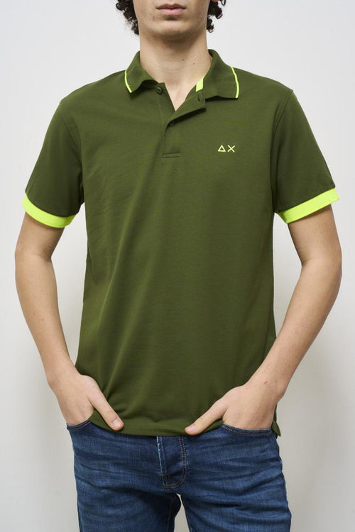 Polo uomo verde e gialla